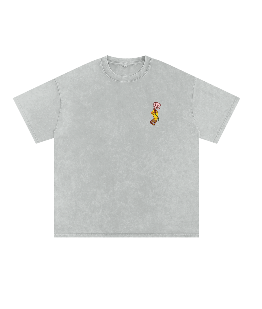 Light Grey Oversized Cotton T-Shirt