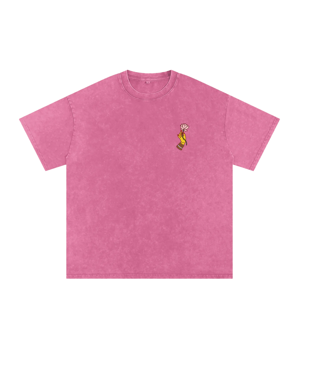 Red Rose Oversized Cotton T-Shirt